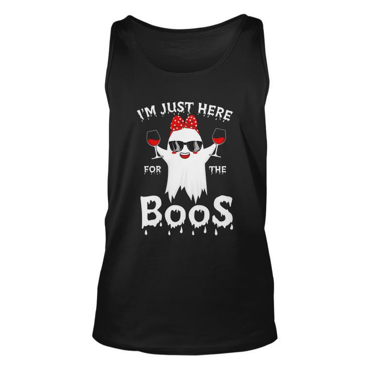 Im Just Here For The Boos Ghost Boo Halloween Quote Unisex Tank Top