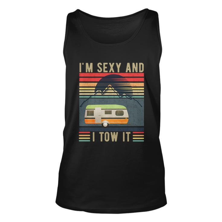 Im Sexy And I Tow It Funny Camper Retro Unisex Tank Top