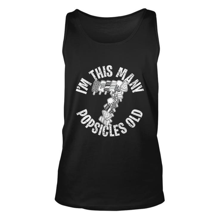 Im This Many Popsicles Old Funny Popsicle Birthday Gift Unisex Tank Top