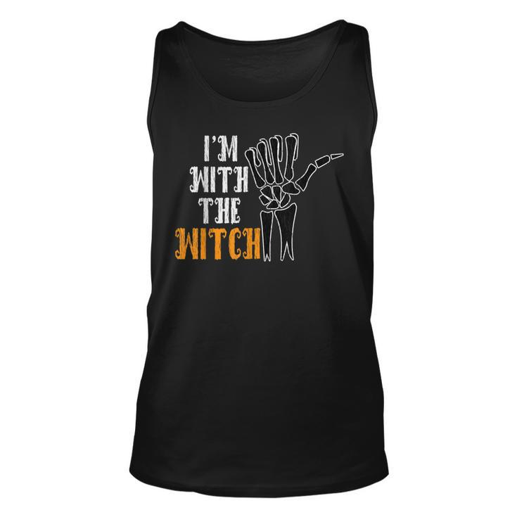 Im With The Witch Funny Couples Husband Halloween Costume  Unisex Tank Top