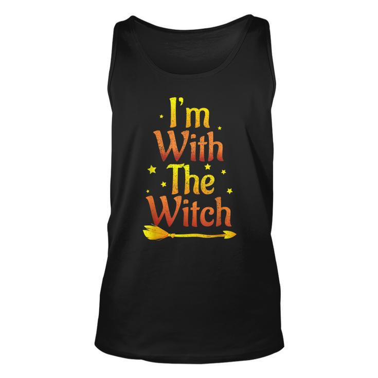 Im With The Witch Halloween Couple Matching Costume  Unisex Tank Top