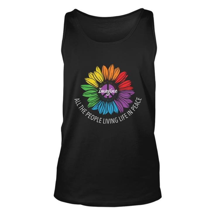 Imagine All The People Living Lgbt Pride Month Unisex Tank Top
