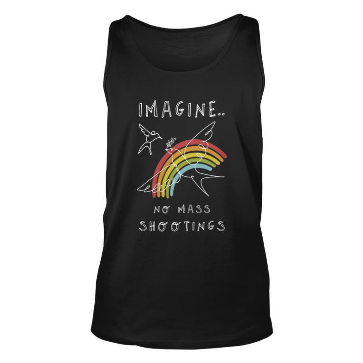 Imagine No Mass Shooting End Gun Violence Orange Gun Control Unisex Tank Top