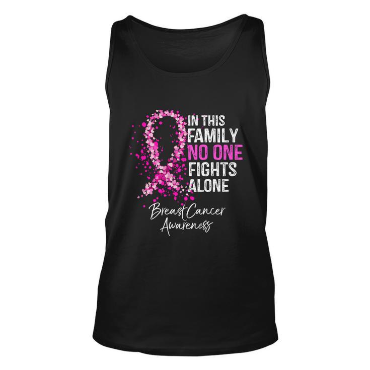 In This Family No One Fights Alone Breast Cancer Awareness Gift Unisex Tank Top