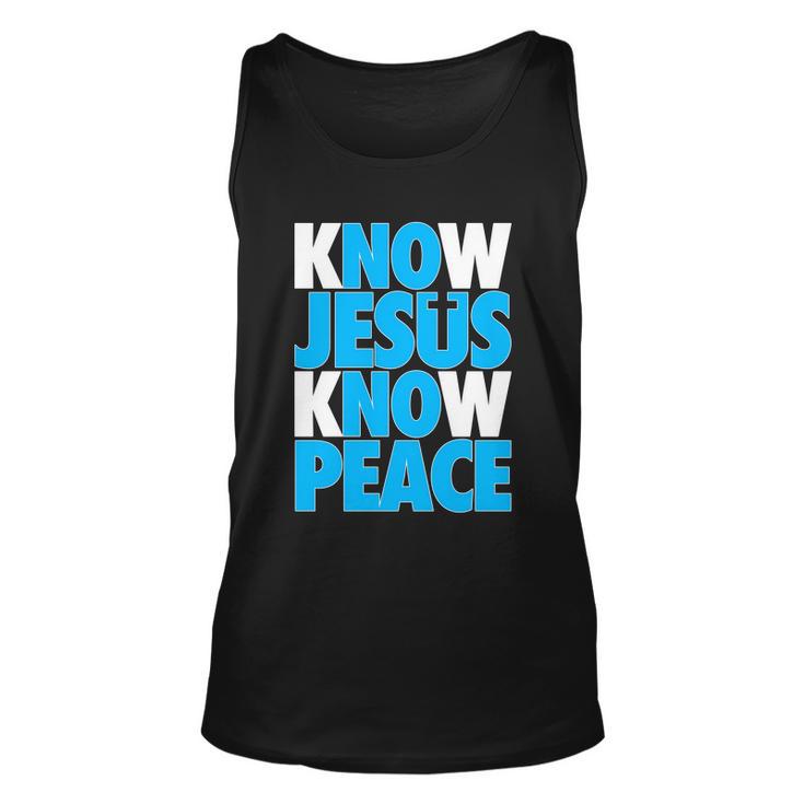 Inspirational Know Jesus Know Peace Unisex Tank Top