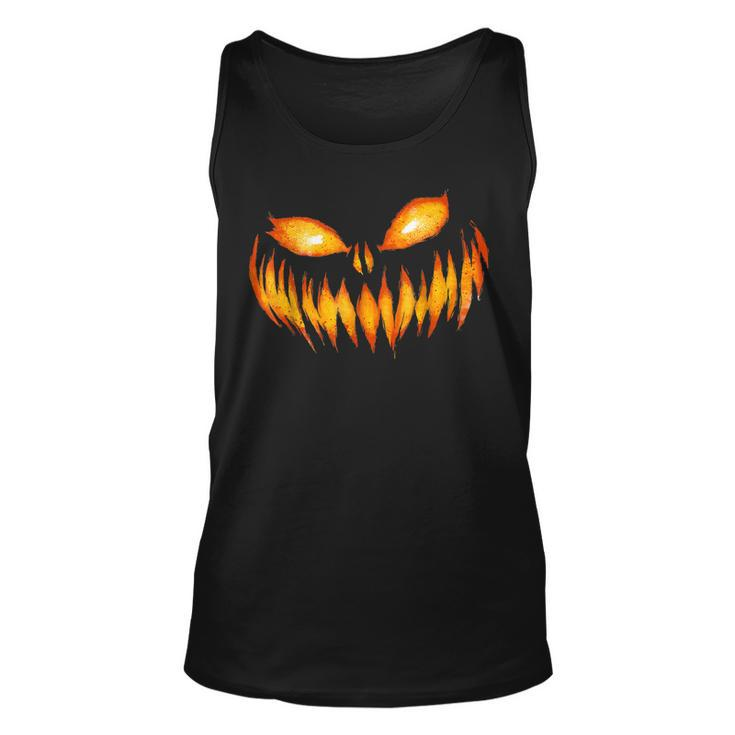 Jack O Lantern Scary Carved Pumpkin Face Halloween Costume  Men Women Tank Top Graphic Print Unisex