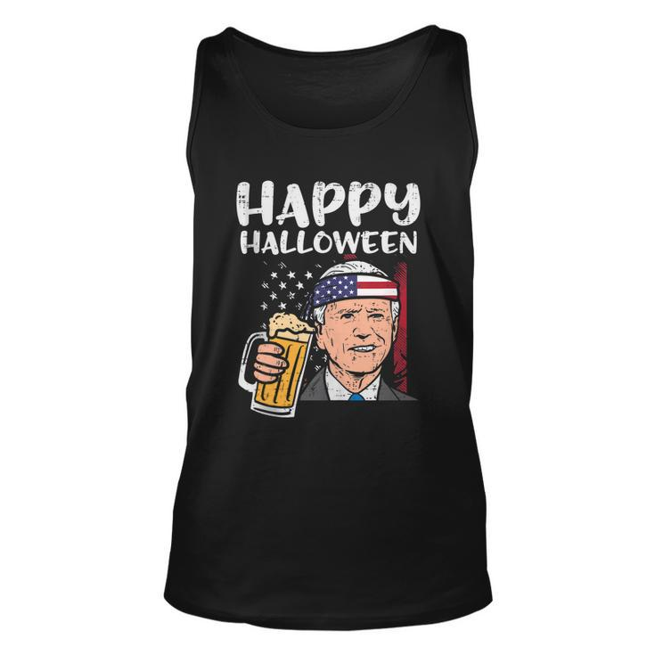 Joe Biden Us Flag Happy Halloween Funny Patriotic Men Women Unisex Tank Top