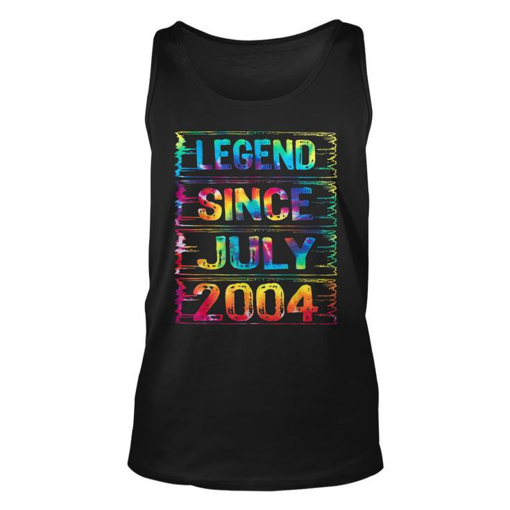 July 18 Years Old Since 2004 18Th Birthday Gifts Tie Dye  Unisex Tank Top