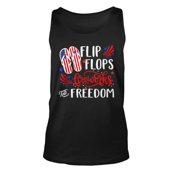 July 4Th Flip Flops Fireworks & Freedom 4Th Of July Party  V2 Unisex Tank Top