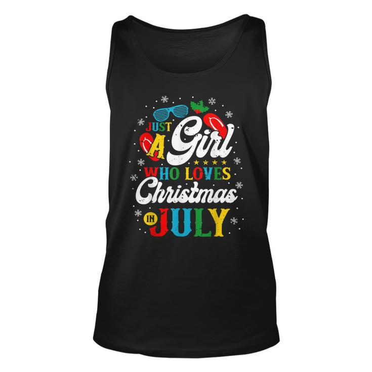Just A Girl Who Loves Christmas In July Women Girl Beach  Unisex Tank Top