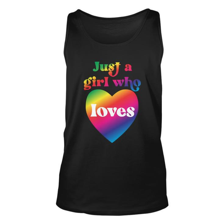 Just A Girl Who Loves Just A Girl Who Loves Graphic Design Printed Casual Daily Basic Unisex Tank Top