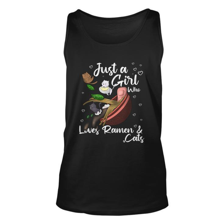 Just A Girl Who Loves Ramen And Cats Unisex Tank Top