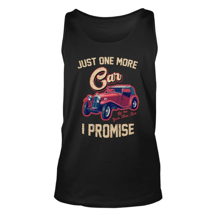 Just One More Car I Promise Vintage Classic Old Cars Unisex Tank Top