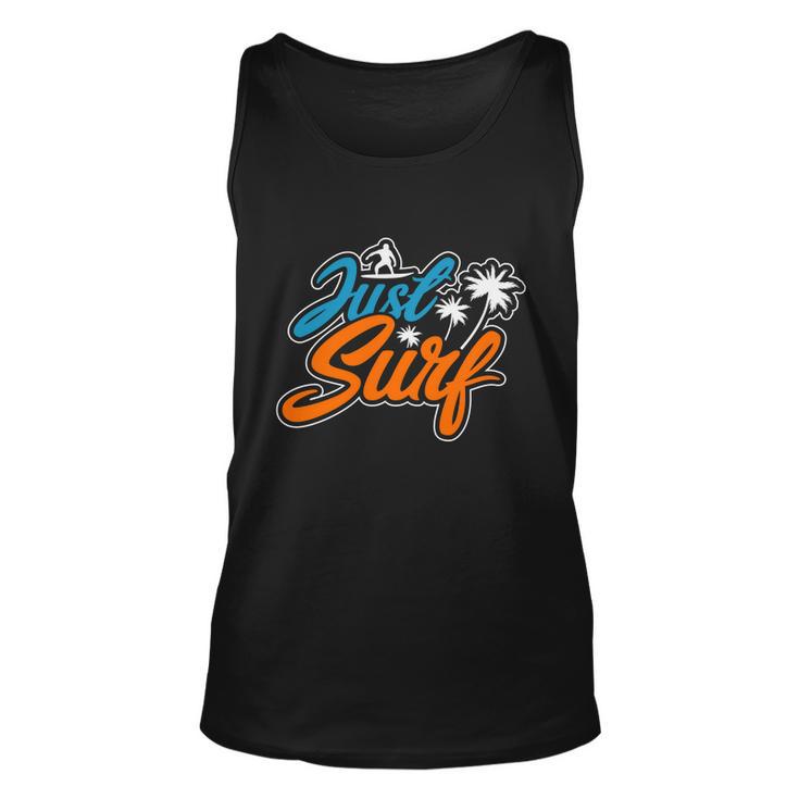 Just Surf Plam Tree Summer Time Unisex Tank Top