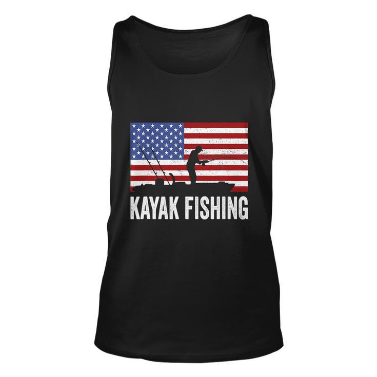 Kayaking Funny American Flag Angler Kayak Fishing Unisex Tank Top