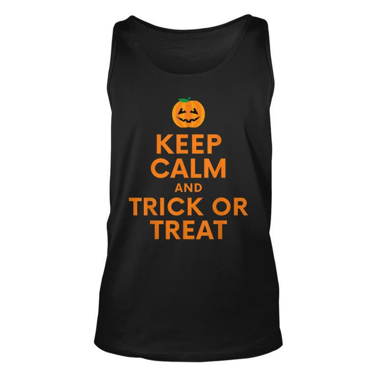 Keep Calm And Trick Or Treat Halloween Costume Top  Unisex Tank Top