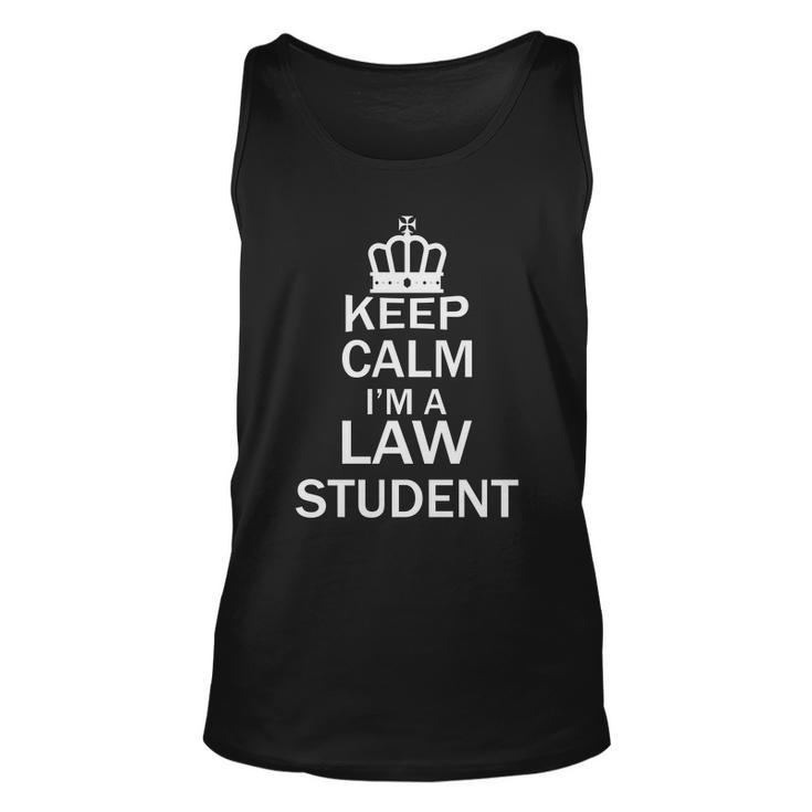 Keep Calm Im A Law Student Funny School Student Teachers Graphics Plus Size Unisex Tank Top