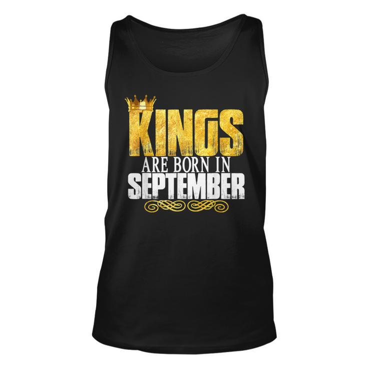 Kings Are Born In September T  Mens Birthday Gifts  Men Women Tank Top Graphic Print Unisex