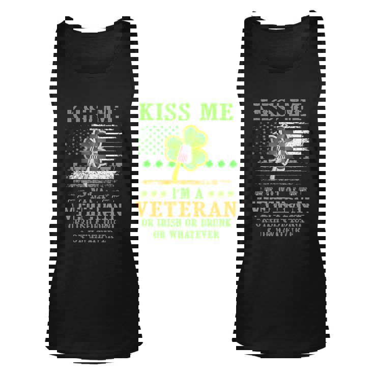 Kiss Me I'm A Veteran Irish St Patrick's Day T-Shirt