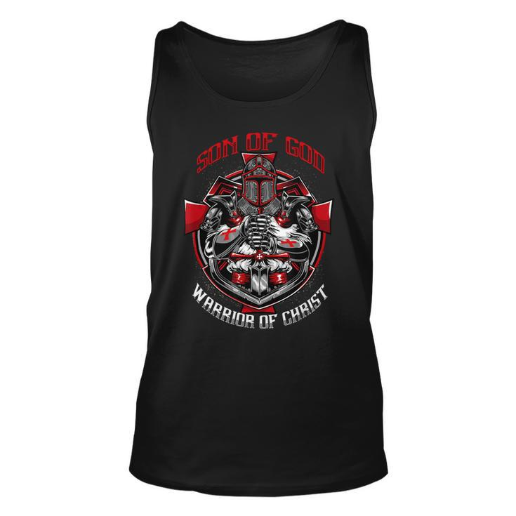 Knight Templar T Shirt - Son Of God Warrior Of Christ - Knight Templar Store Unisex Tank Top