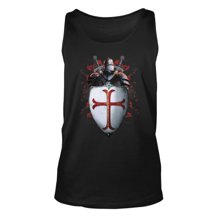 Knights Templar T Shirt - The Brave Knights The Warrior Of God Unisex Tank Top