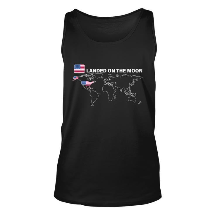 Landed On The Moon Usa Map Unisex Tank Top