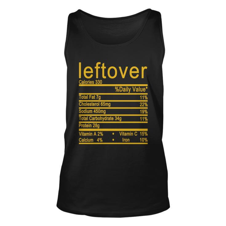 Leftover Nutrition Facts Label Unisex Tank Top