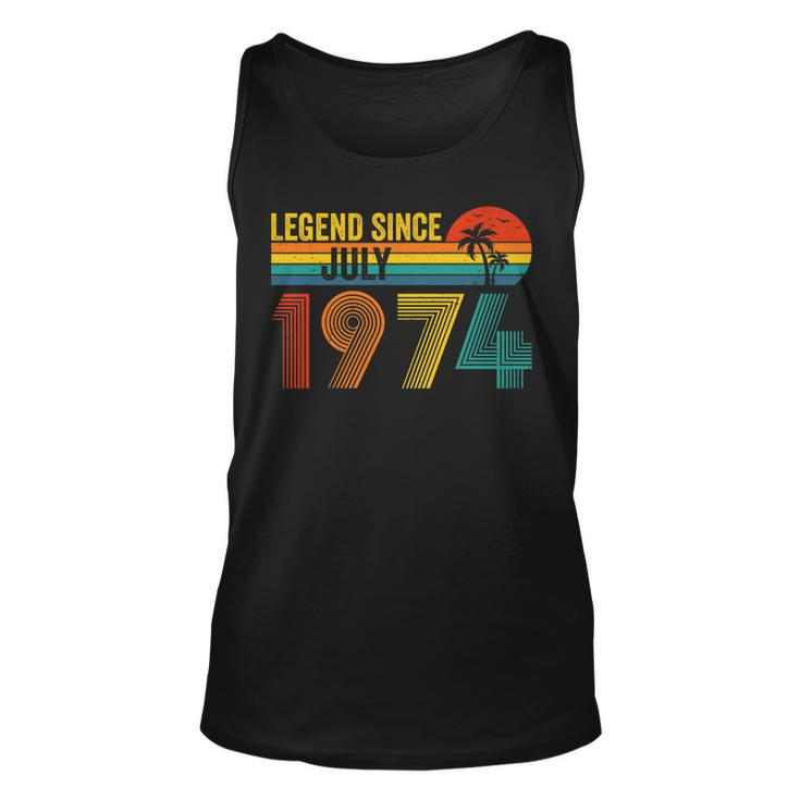 Legend Since July 1974 48Th Gifts Birthday 48 Years Old   Unisex Tank Top