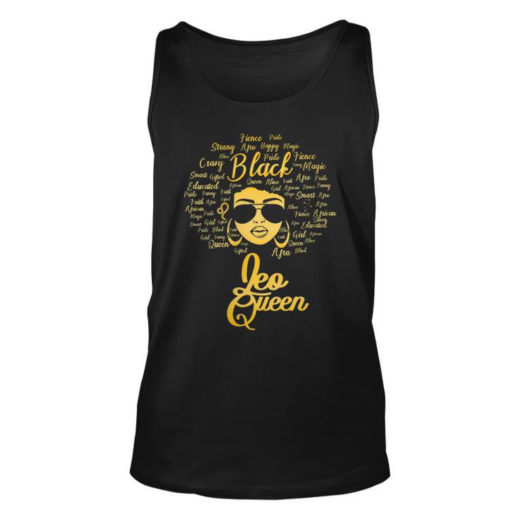 Leo Queen Birthday Blackwomen Zodiac Signs Afro Hair   Unisex Tank Top