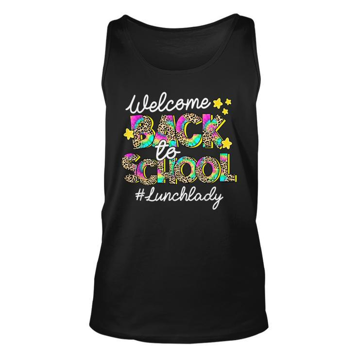 Leopard Welcome Back To School Lunch Lady Life  Unisex Tank Top