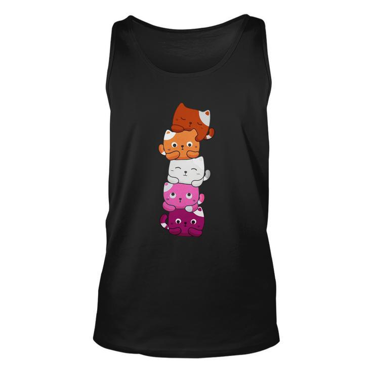 Lesbian Pride Cat Lgbt Gay Flag Cute Hers And Hers Funny Gift Unisex Tank Top