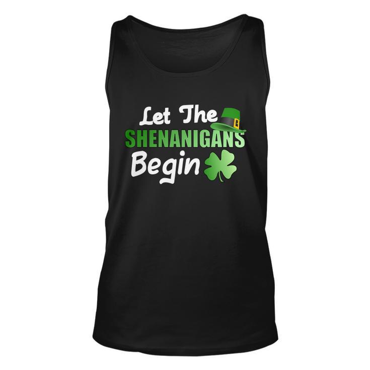 Let The Shenanigans Begin Funny St Patty Tshirt Unisex Tank Top