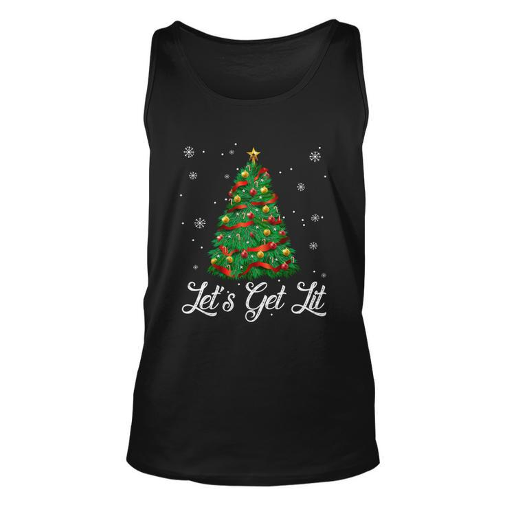 Lets Get Lit Christmas Tree Funny Ing Meaningful Gift Unisex Tank Top