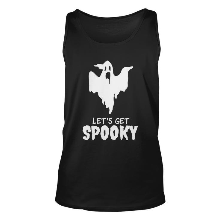 Lets Get Spooky Ghost Boo Halloween Quote Unisex Tank Top