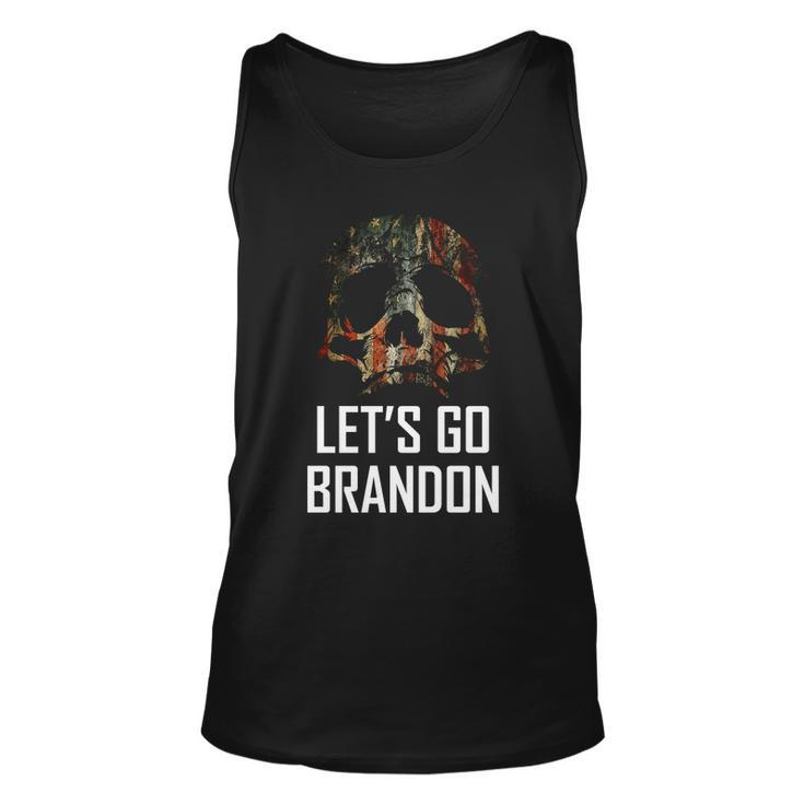 Lets Go Brandon American Grunge Skull Tshirt Unisex Tank Top