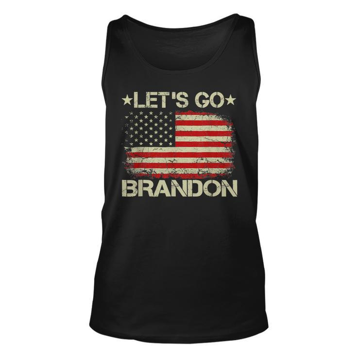 Lets Go Brandon Lets Go Brandon Vintage Us Flag Patriots  V2 Men Women Tank Top Graphic Print Unisex