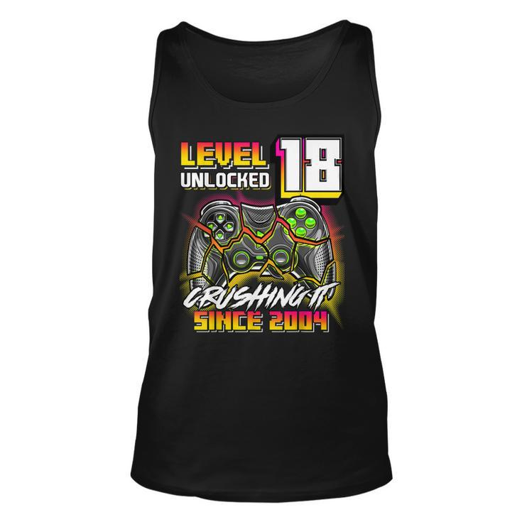 Level 18 Unlocked Crushing It 2004 Video Game 18Th Birthday  Unisex Tank Top