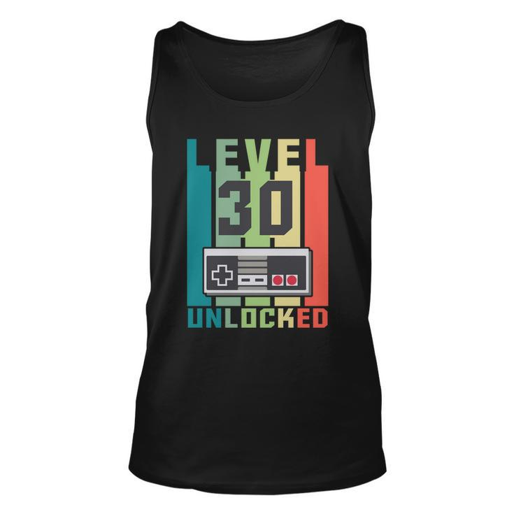 Level 30 Unlocked Funny Retro Gamer Birthday Tshirt Unisex Tank Top