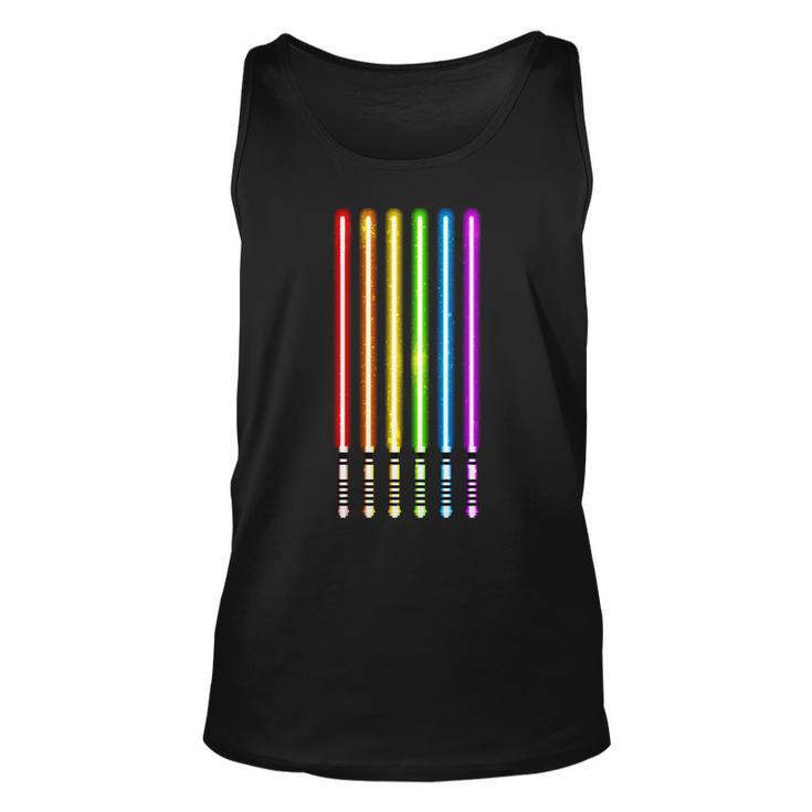 Lgbt Flag Light Swords Saber Gay Pride Unisex Tank Top