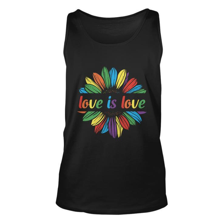 Lgbt Rainbow Sunflower Love Is Love Pride Month Unisex Tank Top