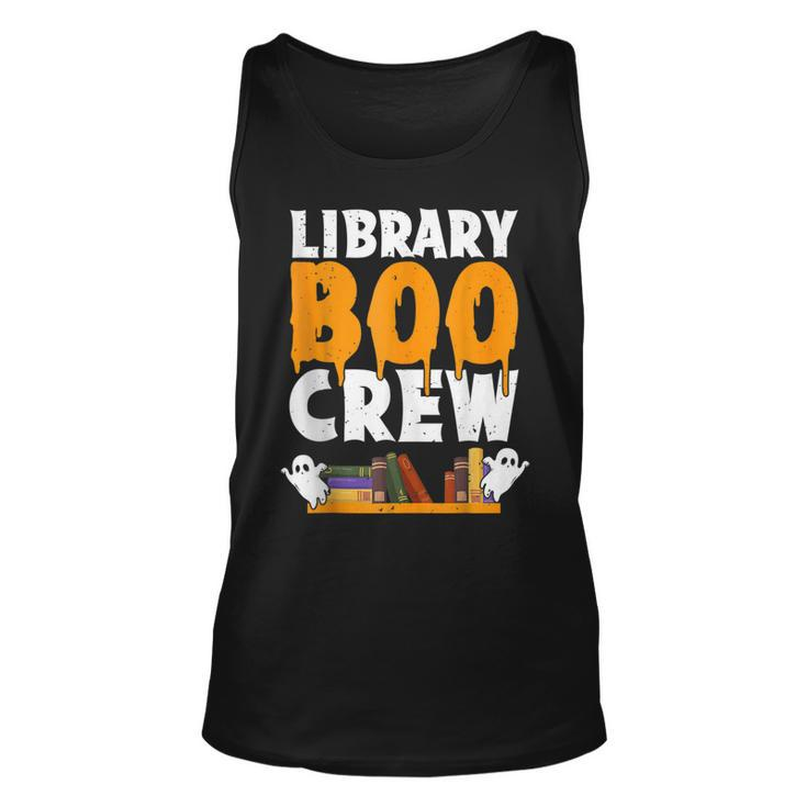 Library Boo Crew School Librarian Ghost Halloween Boys Girls  Unisex Tank Top