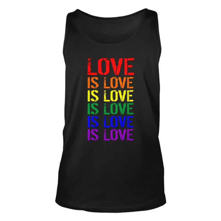 Love Is Love Rainbow Colors Unisex Tank Top