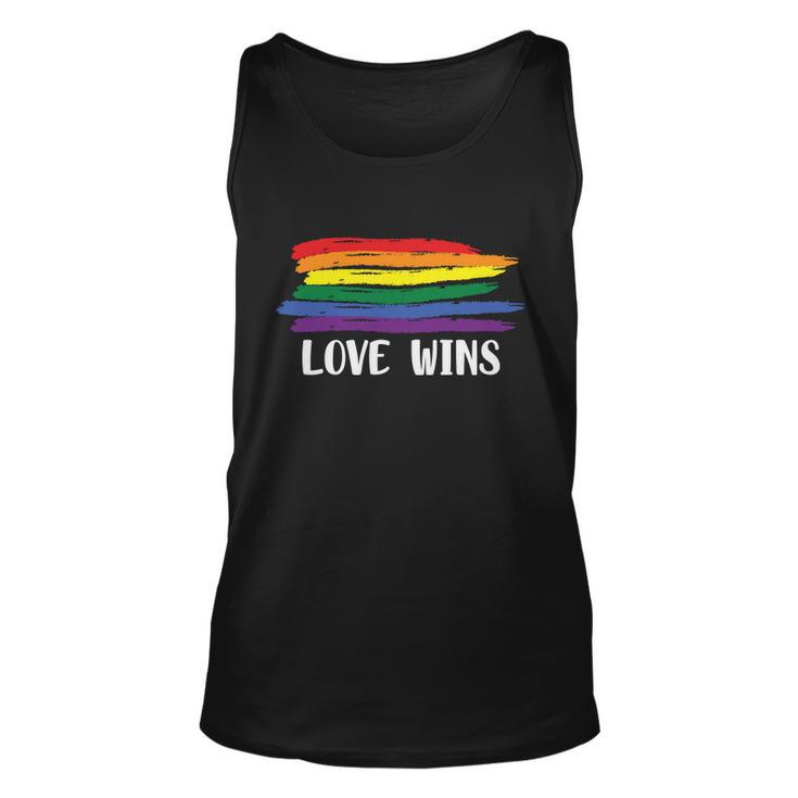 Love Wins Lgbt Gay Pride Lesbian Bisexual Ally Quote Unisex Tank Top