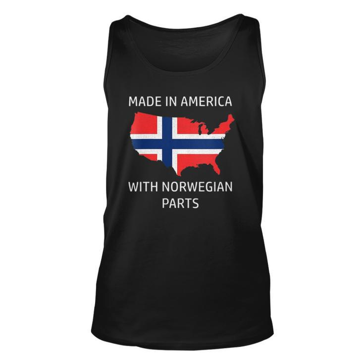 Womens Made In America With Norwegian Parts &8211 Norway And Usa Pride Tank Top