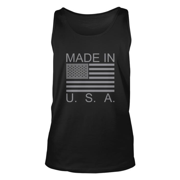 Made In Usa American Flag Grey Unisex Tank Top