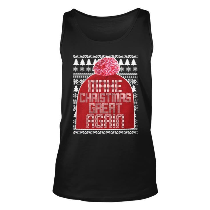 Make Christmas Great Again Ugly Christmas Sweater Design T-Shirt Graphic Design Printed Casual Daily Basic Unisex Tank Top