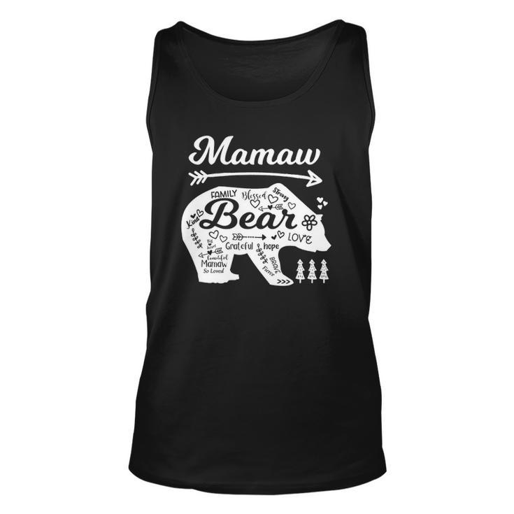 Mamaw Bear Words Of Love With Doodle Graphics Grandma Gifts Men Women Tank Top Graphic Print Unisex