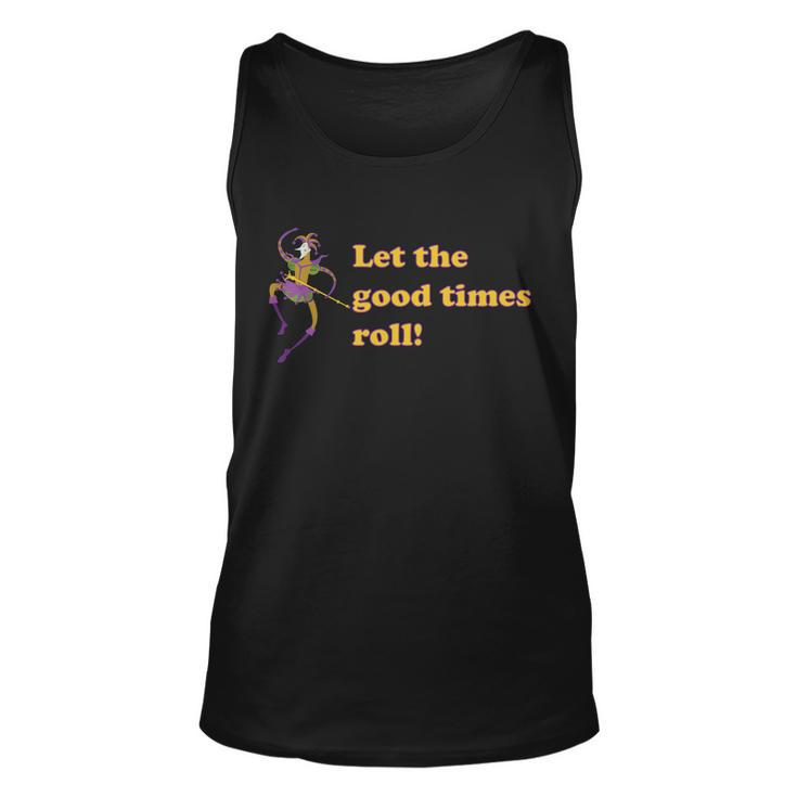 Mardi Gras Let The Good Times Roll Graphic Design Printed Casual Daily Basic Unisex Tank Top
