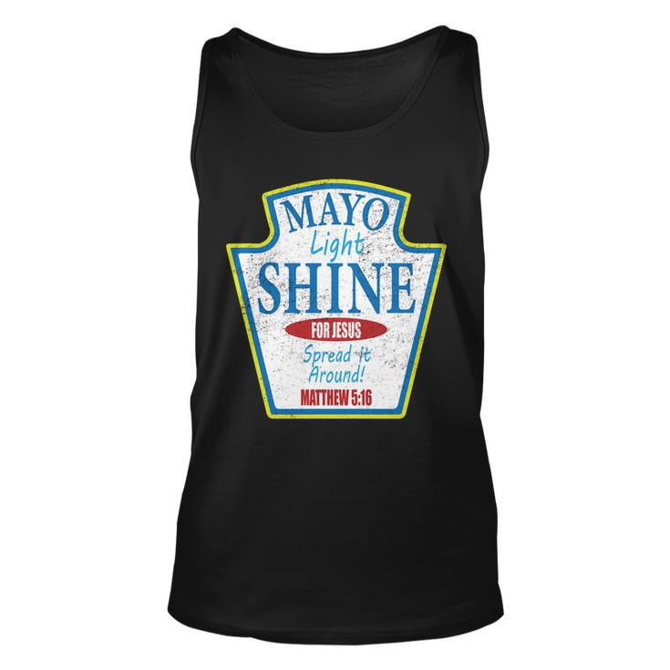 Mayo Light Shine For Jesus Unisex Tank Top