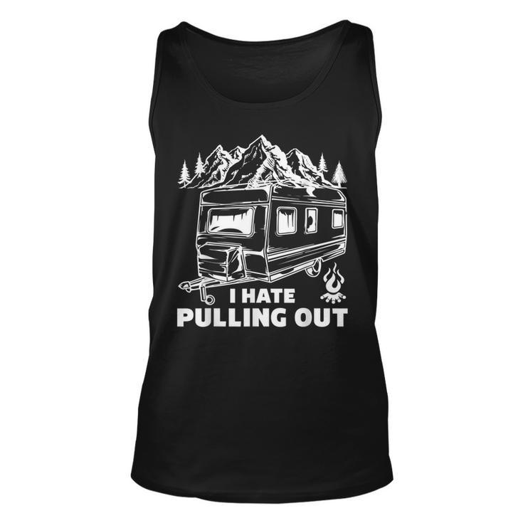 Men Women Funny Camping I Hate Pulling Out Funny  Men Women Tank Top Graphic Print Unisex